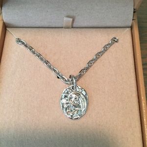 Mother Mary coin necklace